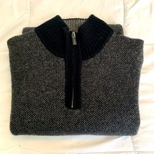 Pronto Uomo Men’s wool 3/4 zip sweater